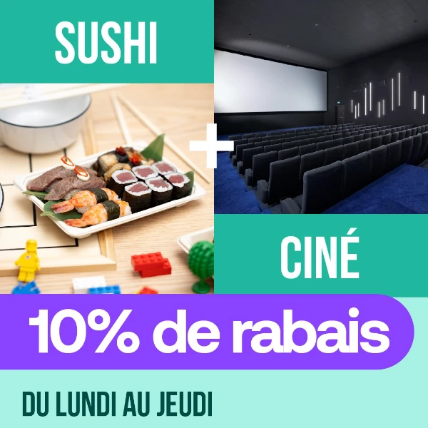 Sushi cinema, lundi a jeudi
