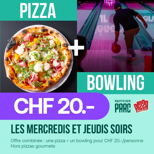 Pizza bowling, mercredi et jeudi soir a CHF 20